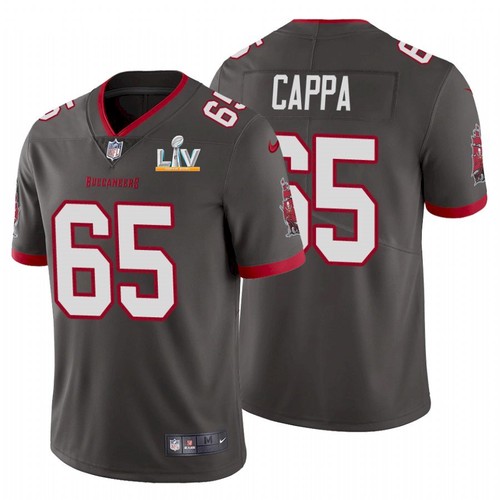 Men's Tampa Bay Buccaneers #65 Alex Cappa Grey NFL 2021 Super Bowl LV Limited Stitched Jersey